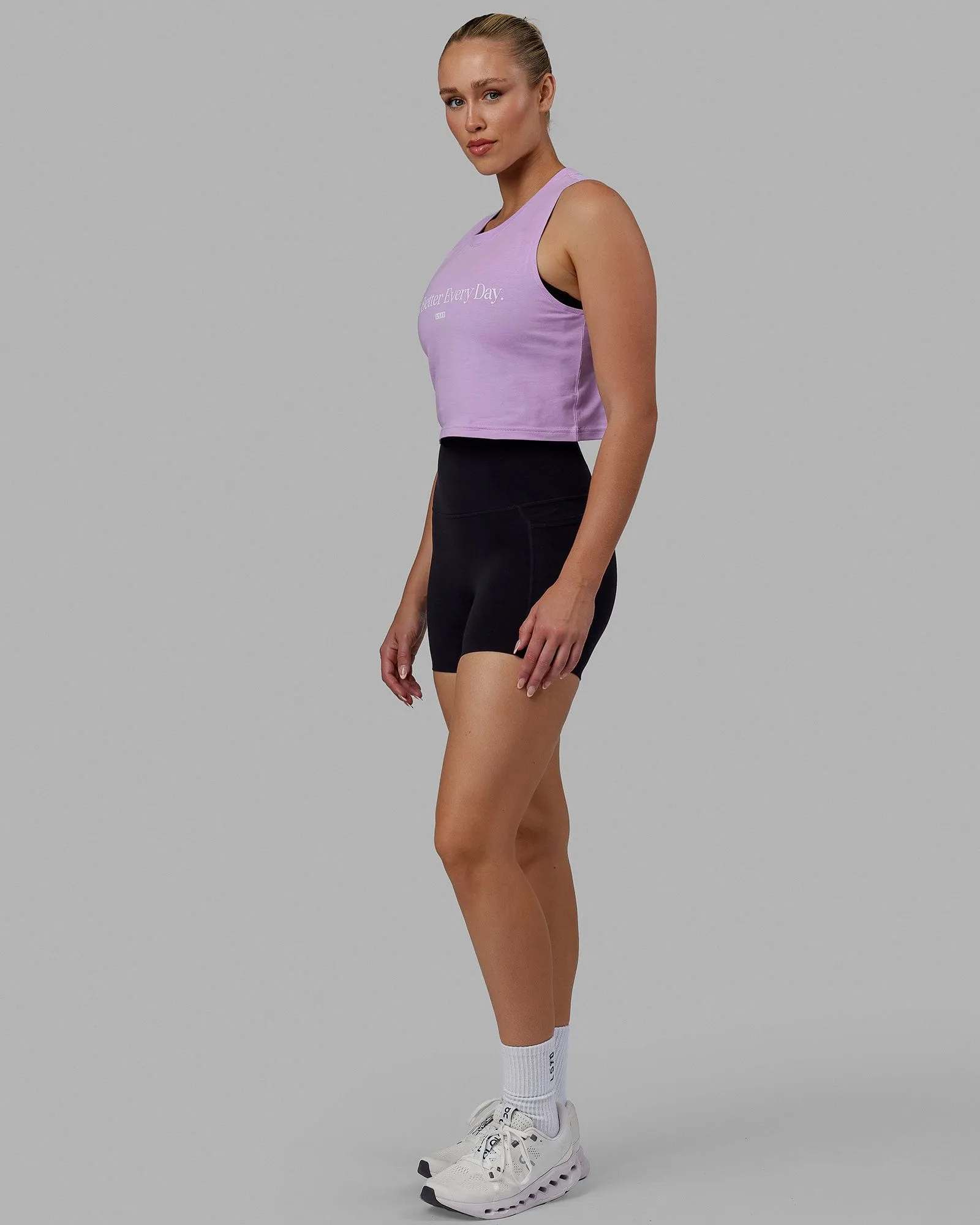 1% Better FLXCotton Tank - Purple-White