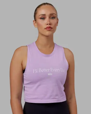 1% Better FLXCotton Tank - Purple-White