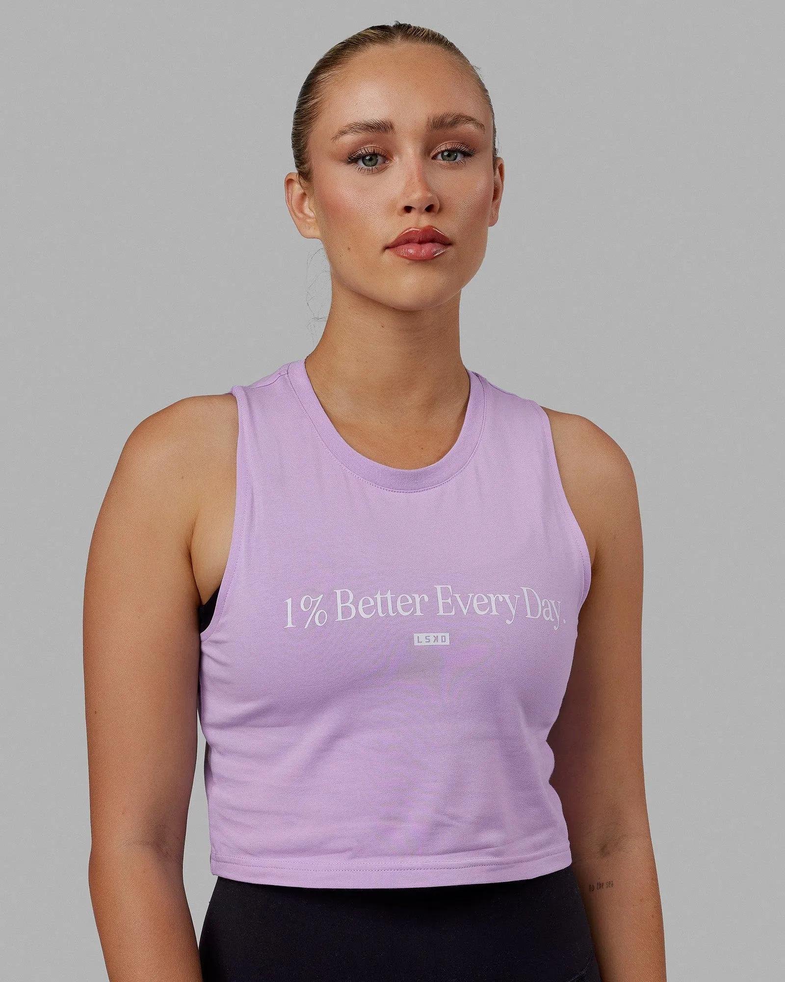 1% Better FLXCotton Tank - Purple-White