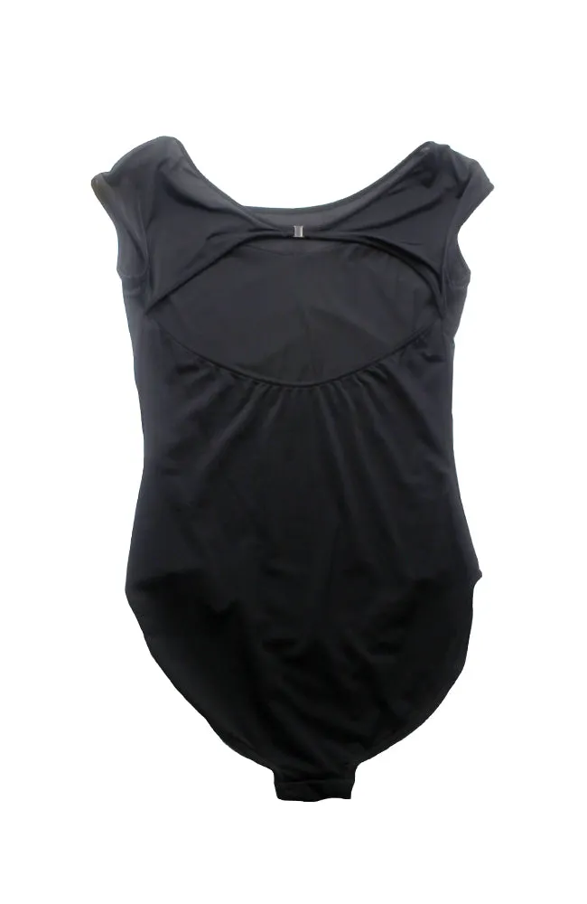 Adult Cap Sleeve Bodysuit Mesh Back