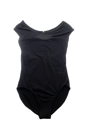 Adult Cap Sleeve Bodysuit Mesh Back