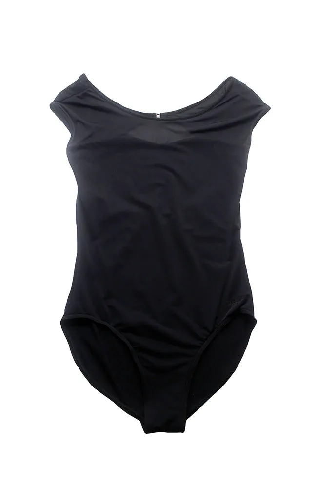 Adult Cap Sleeve Bodysuit Mesh Back
