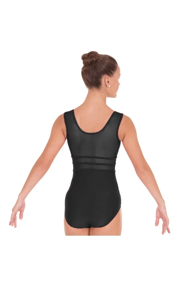 Adult Striped Mesh Tank Bodysuit