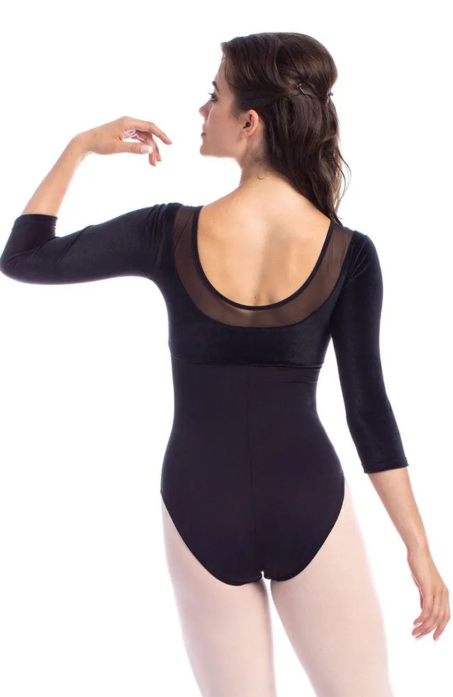 Adult Velvet 3/4 Sleeve Bodysuit