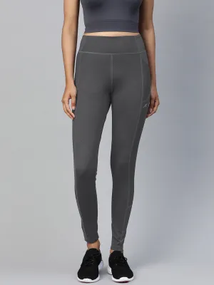 Alcis Women Grey Solid Ankle Length Tights