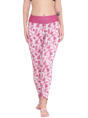 Alcis Women Pink and White Tights