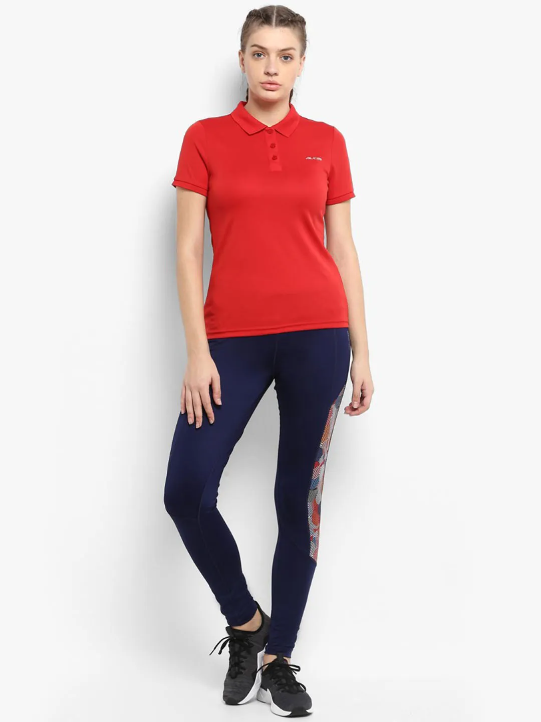Alcis Women Solid Navy Blue Tights