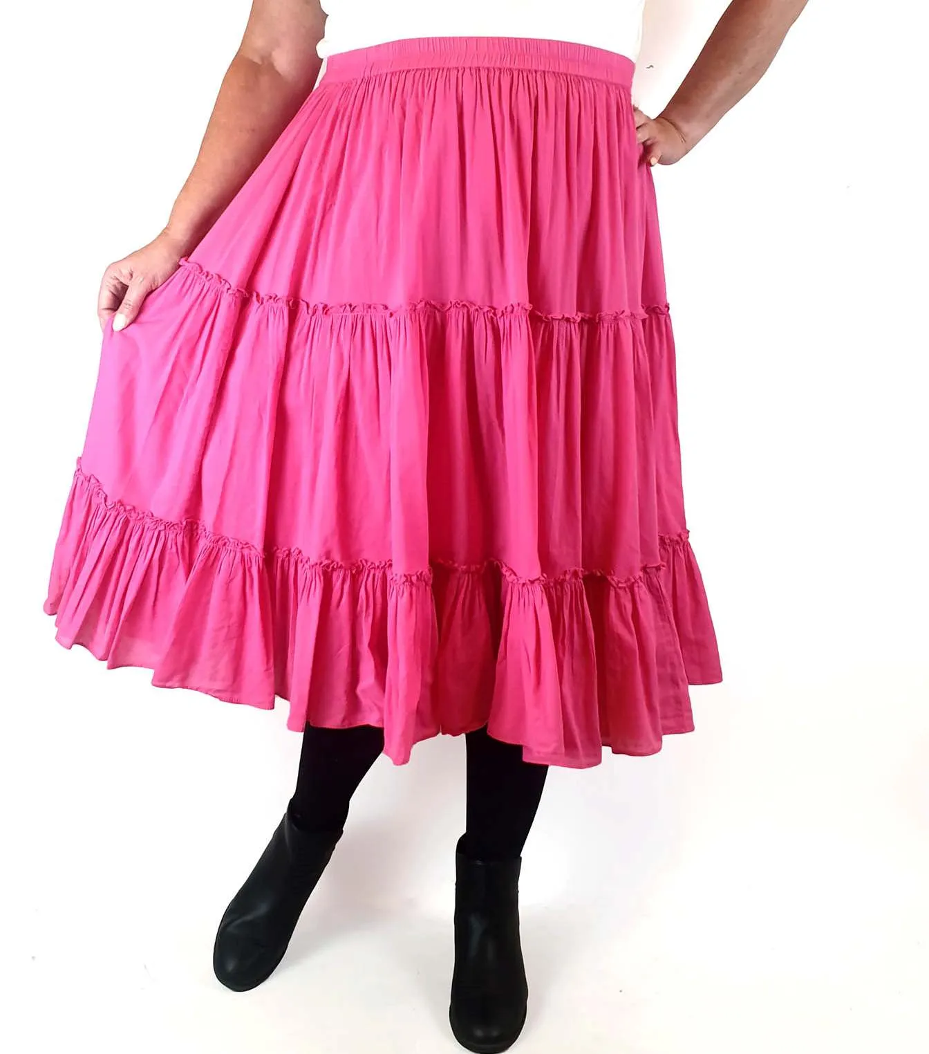 Alessandra pink tiered skirt size XL