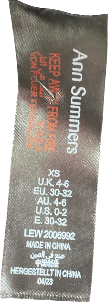 Ann Summers Lace Bellatrix Black Body Suit UK XS