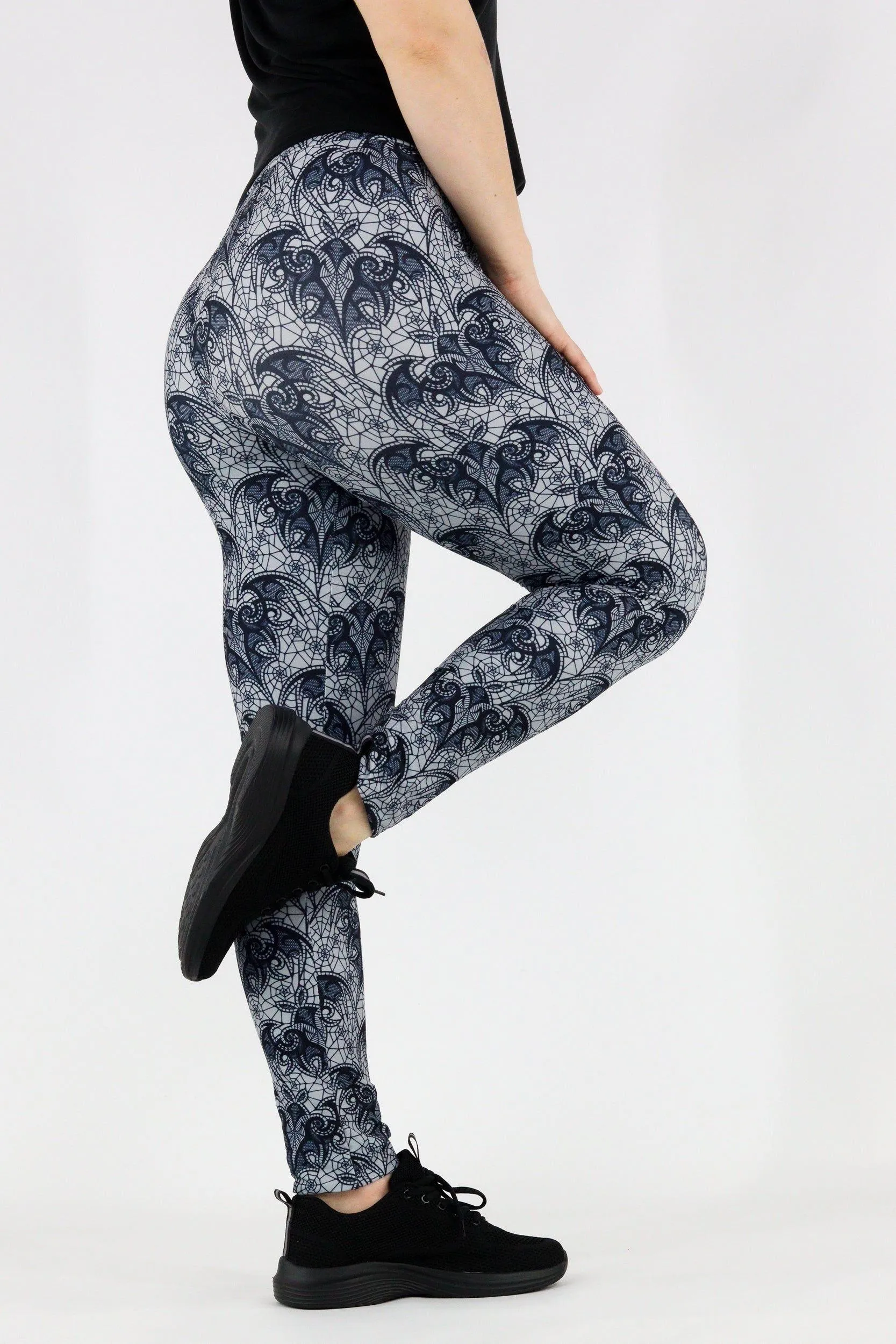 Bat Lace - Casual Full Leggings
