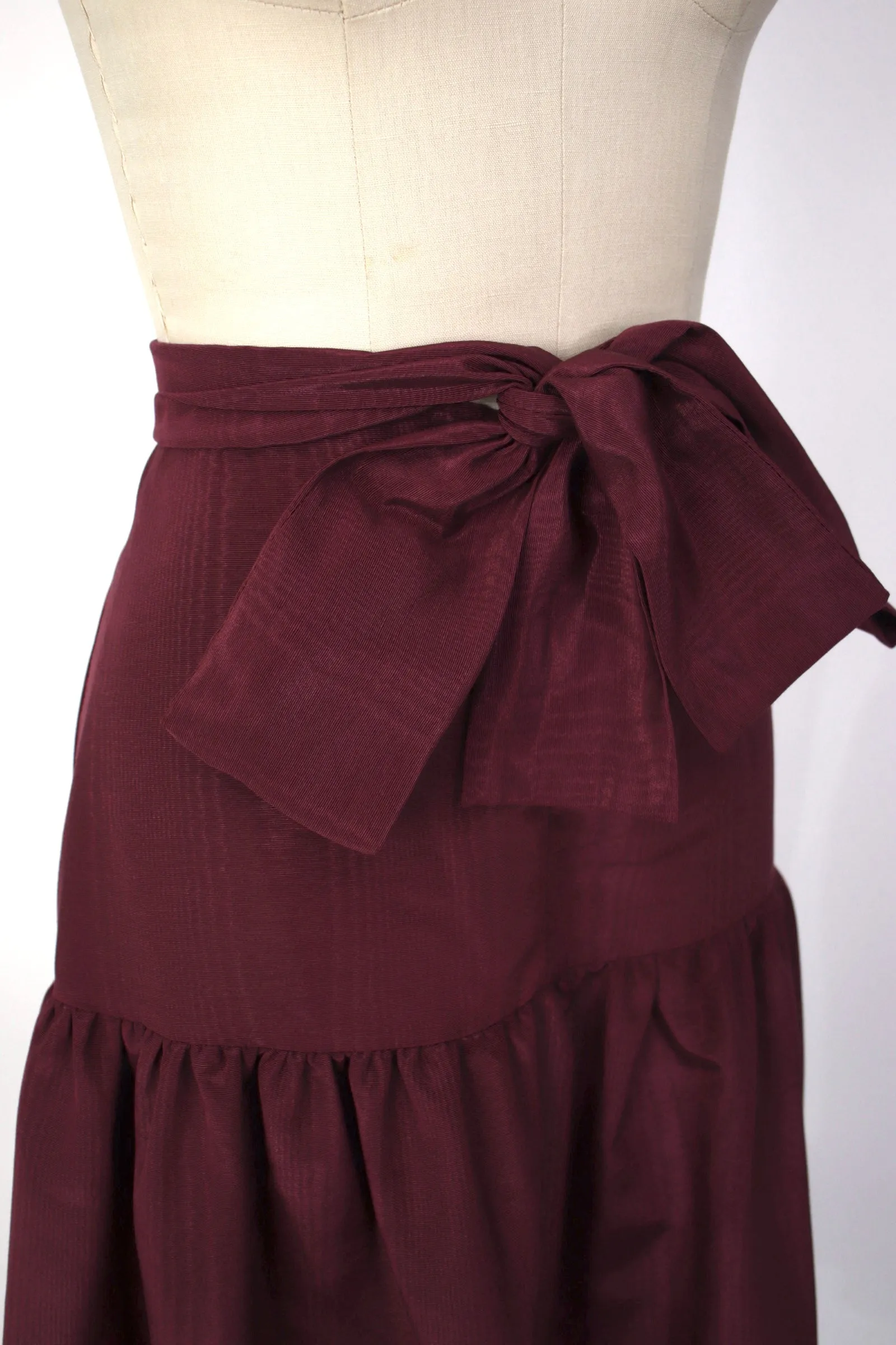 Batsheva Moire Bow Skirt