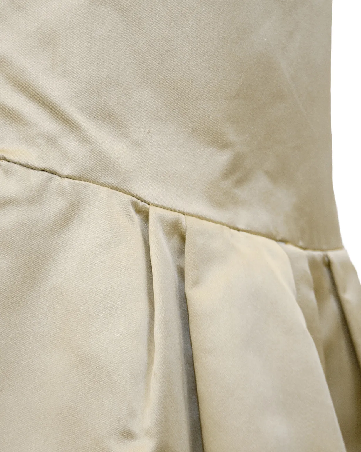 Beige Satin Evening Coat
