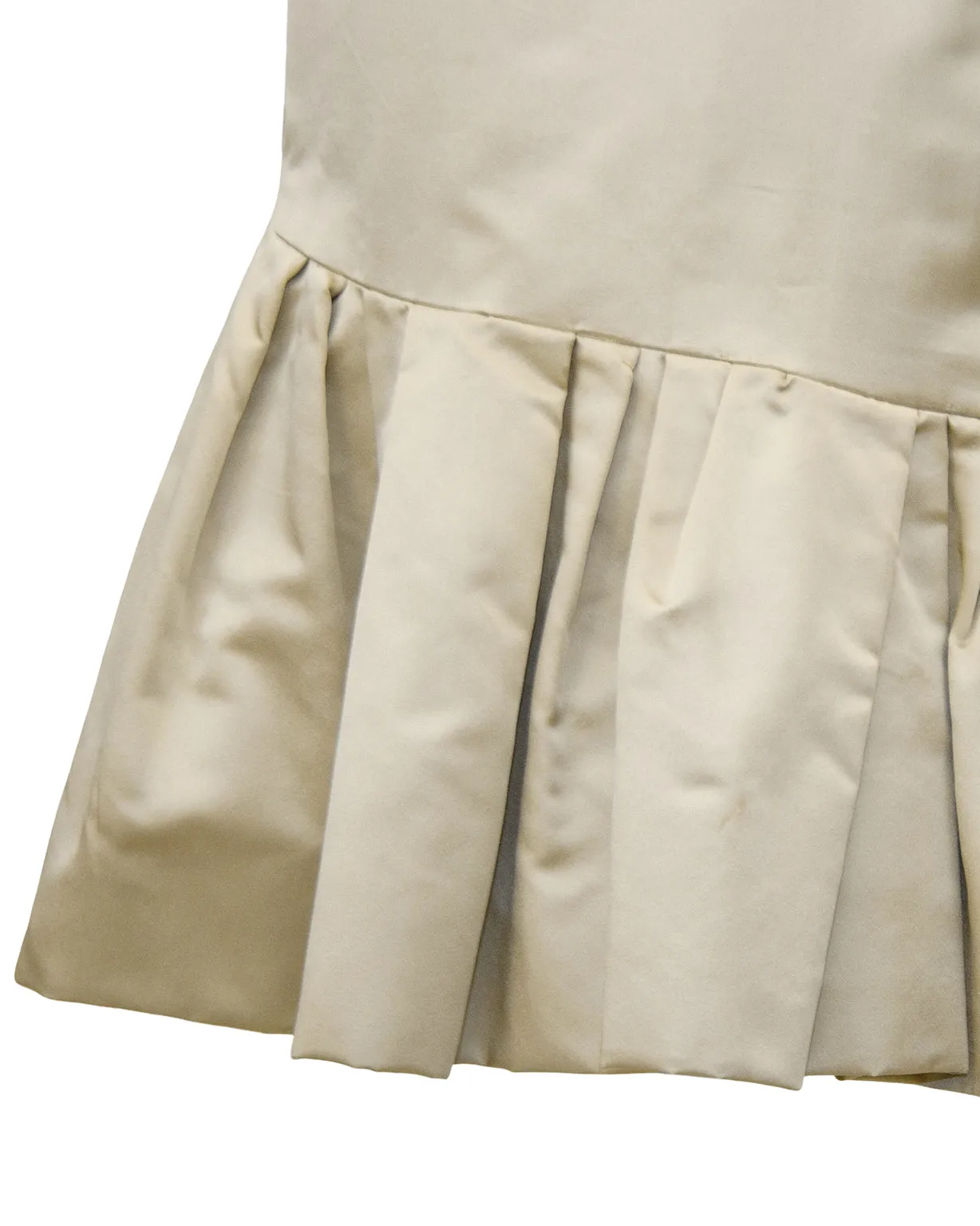 Beige Satin Evening Coat