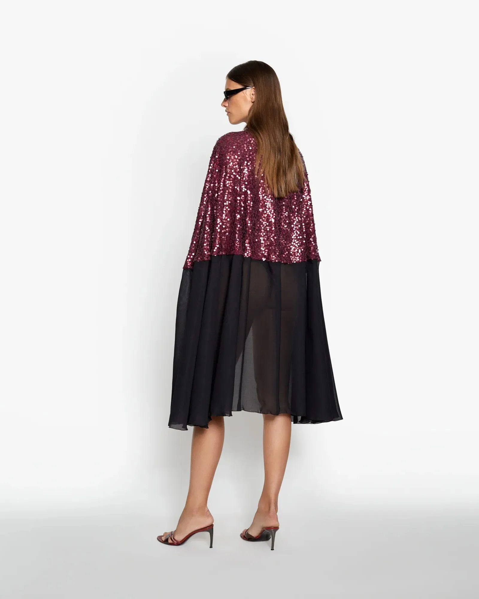 Berry Sequin Cape
