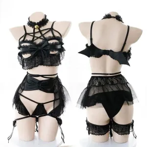 Black Lace Lingerie Set N022502