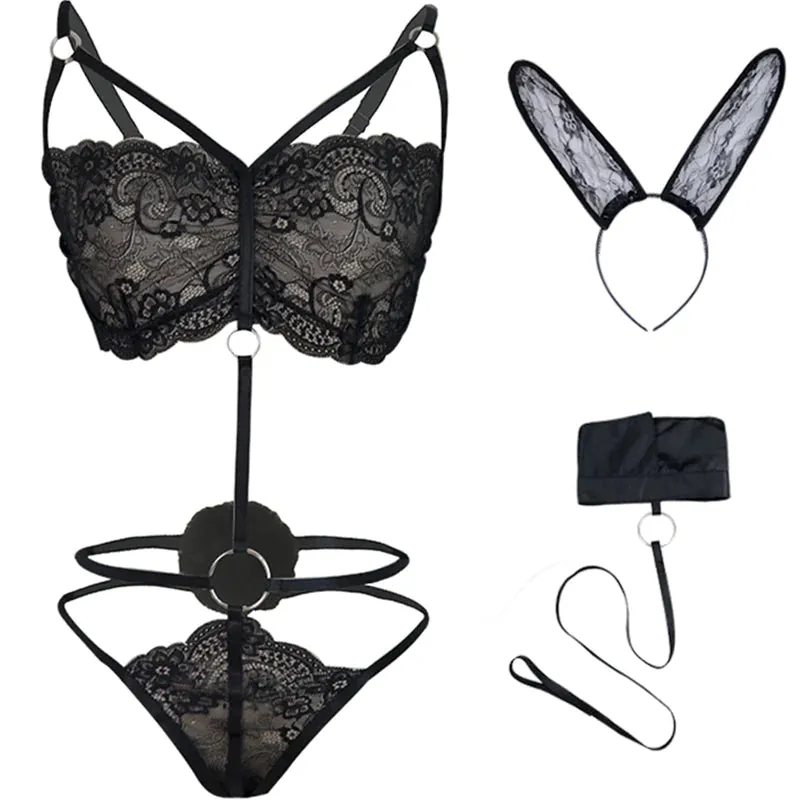 BLACK LACE MAID DRESS UB98275