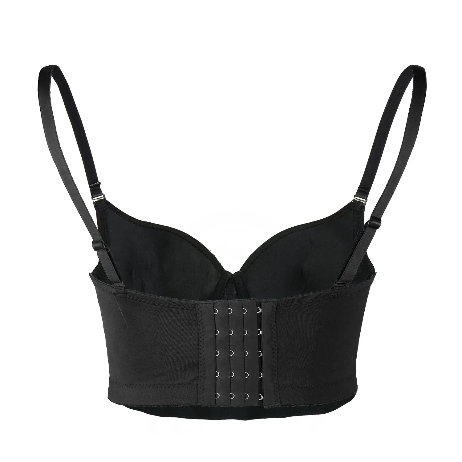 Black Women's Colored Diamond Corset Bra