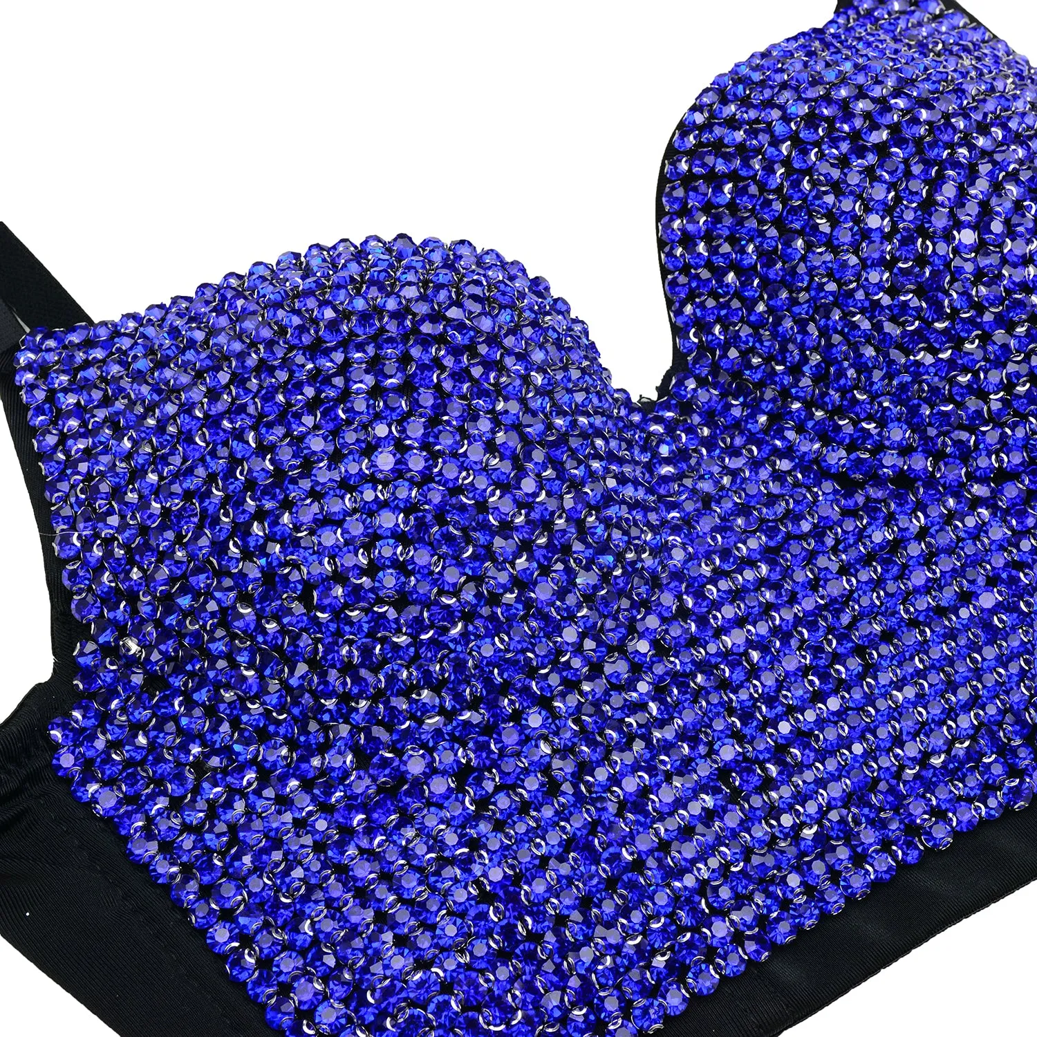 Blue Women's Colored Diamond Corset Bra