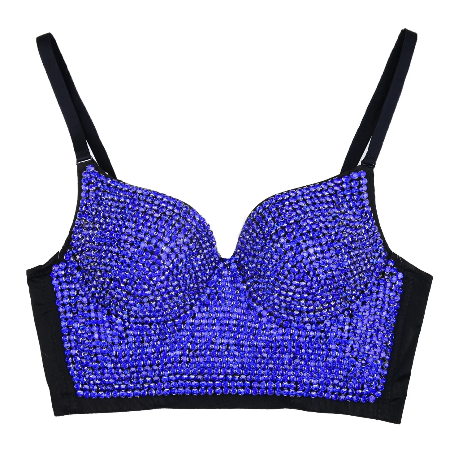 Blue Women's Colored Diamond Corset Bra