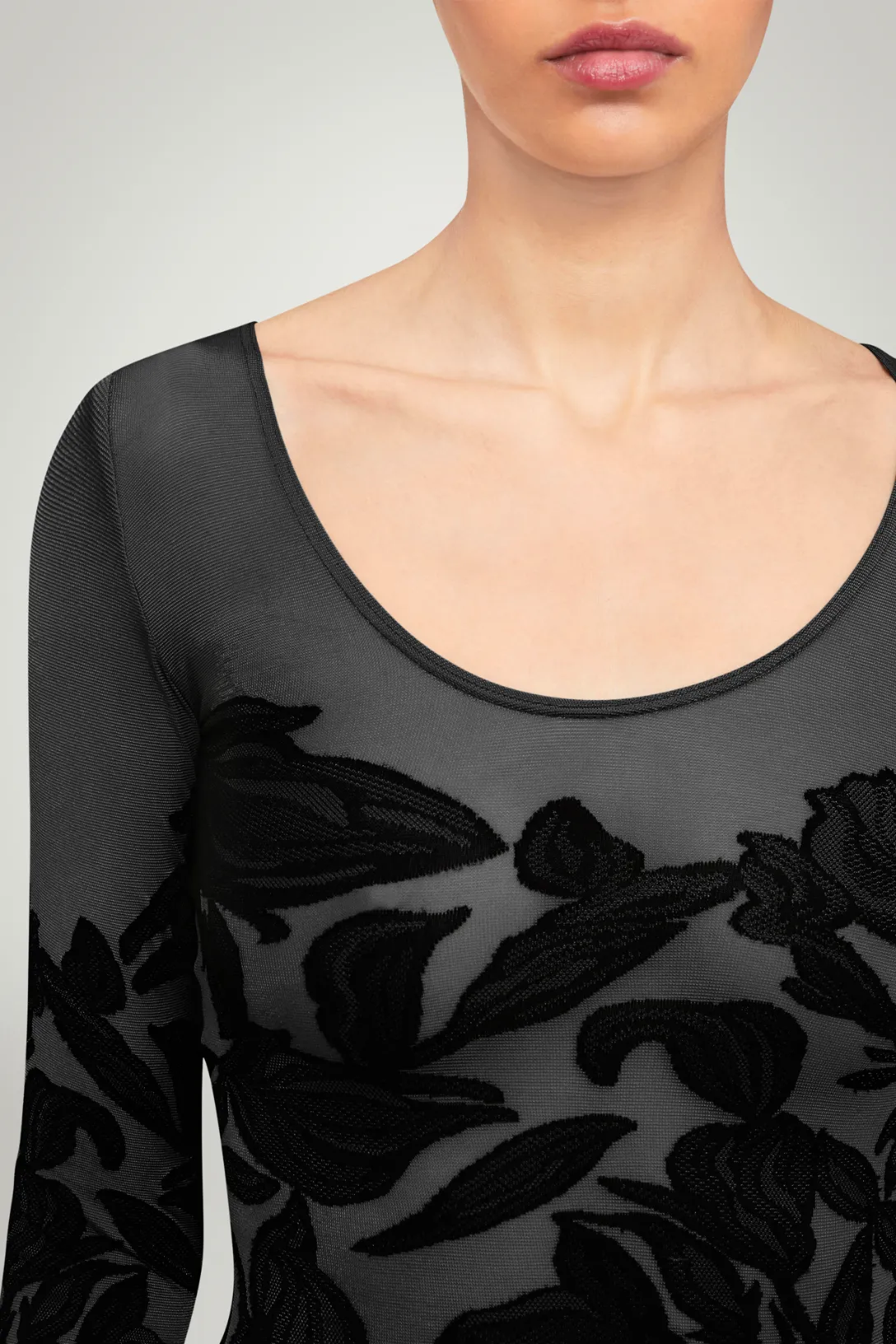 Body Tattoo String Bodysuit | Black/Black