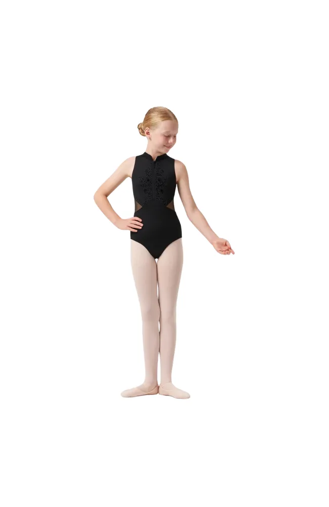 Child Nyla Mock Neck Zip Front Bodysuit