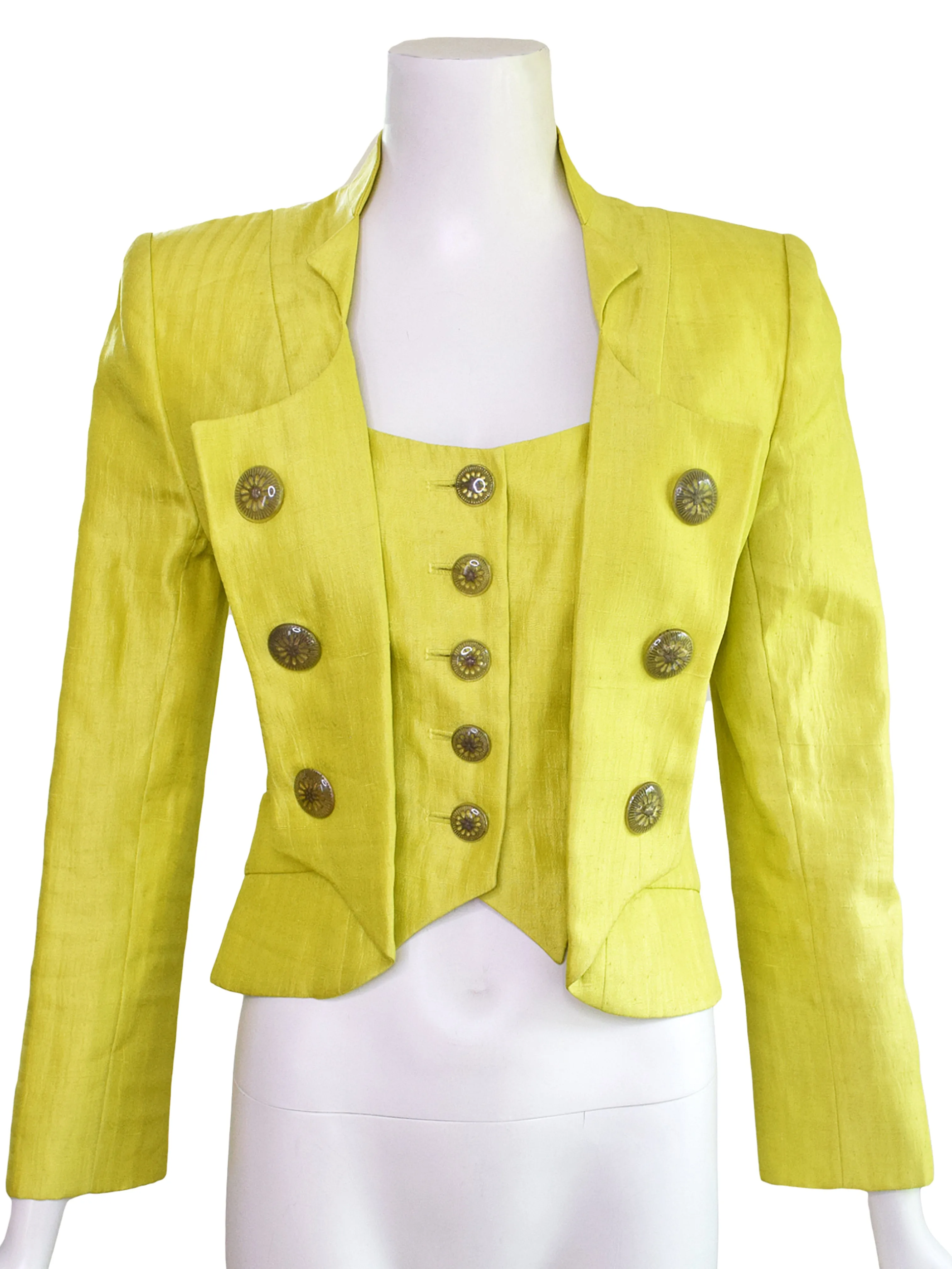 Christian Lacroix 1980s Chartreuse Jacket