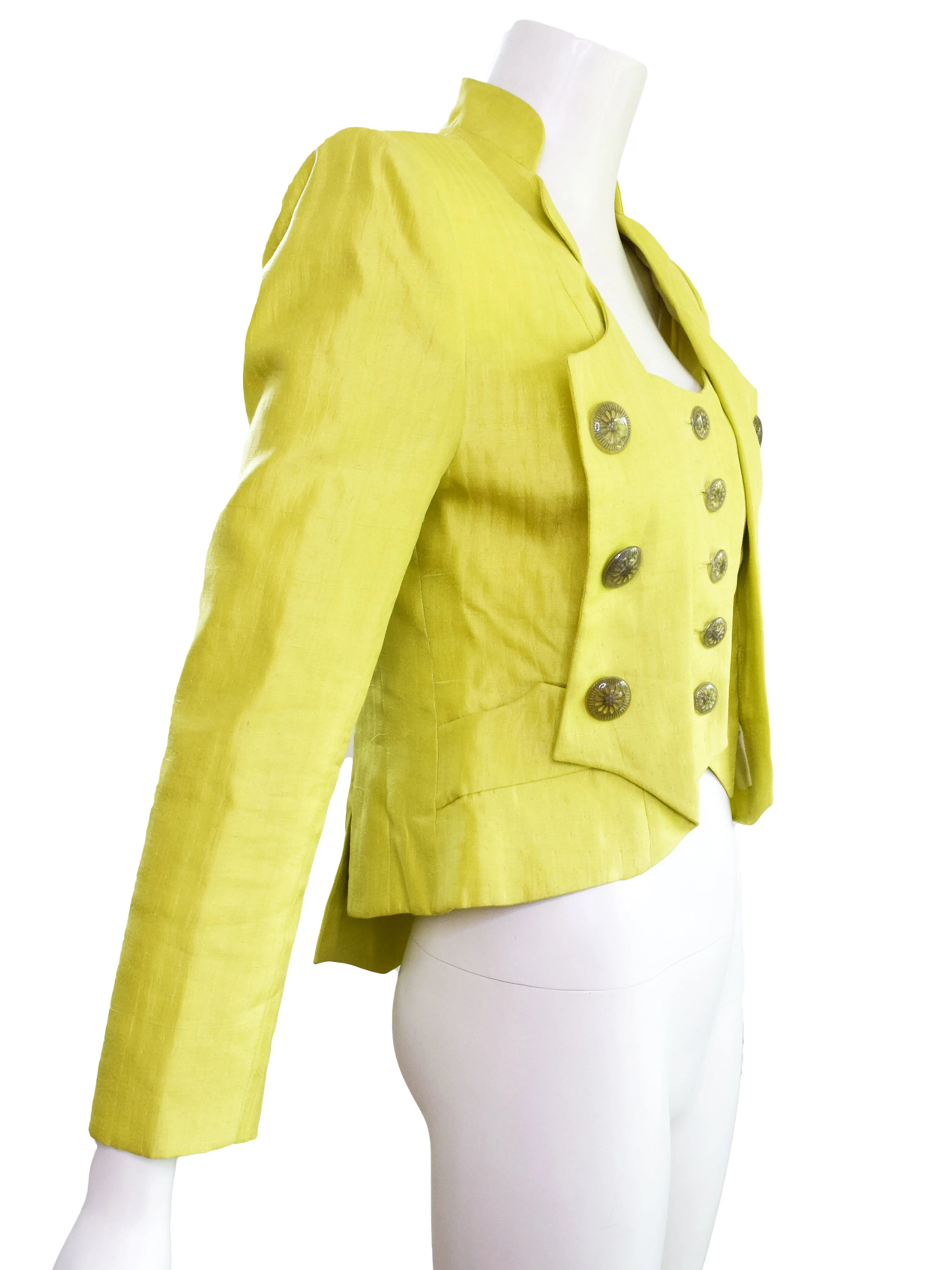Christian Lacroix 1980s Chartreuse Jacket
