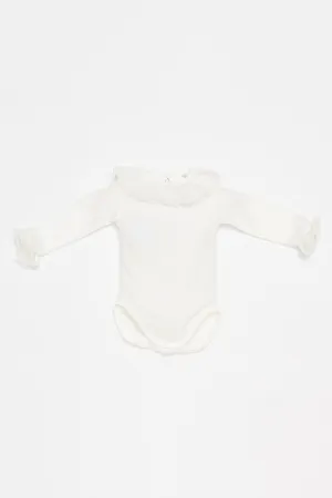 Cream Lace Trim Bodysuit