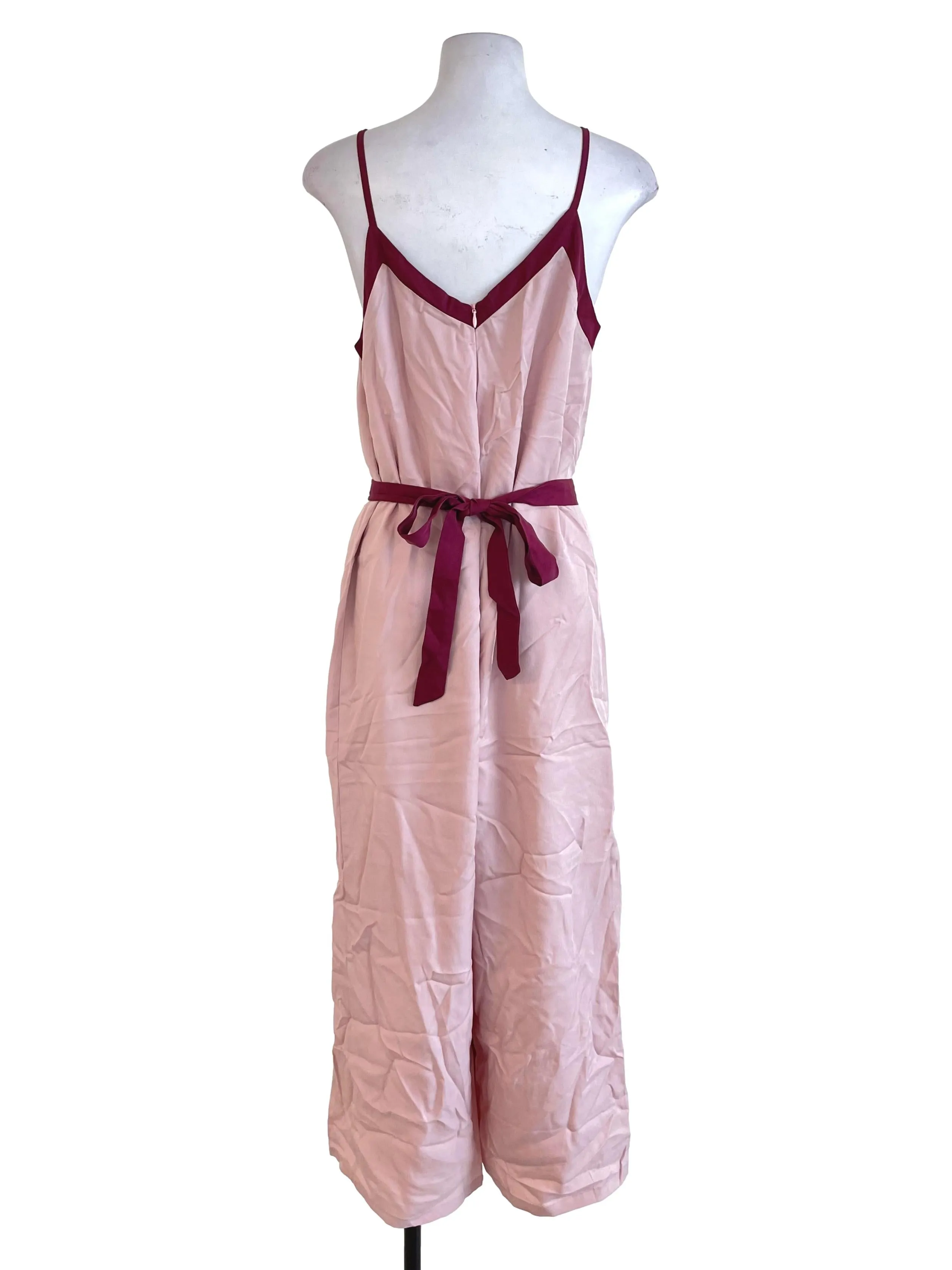 Crepe Pink Cami Jumpsuit