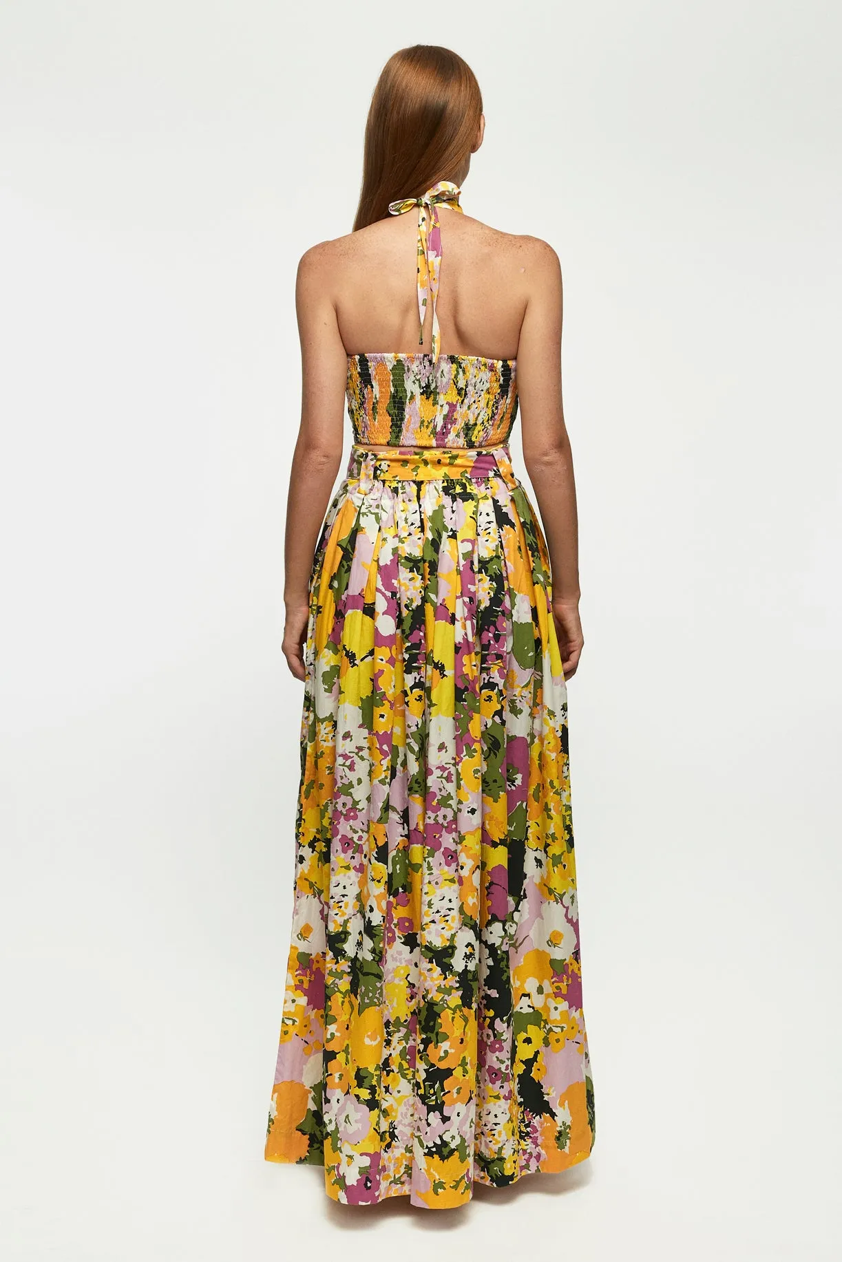 Cross Body Crop | Tie Up Maxi Skirt