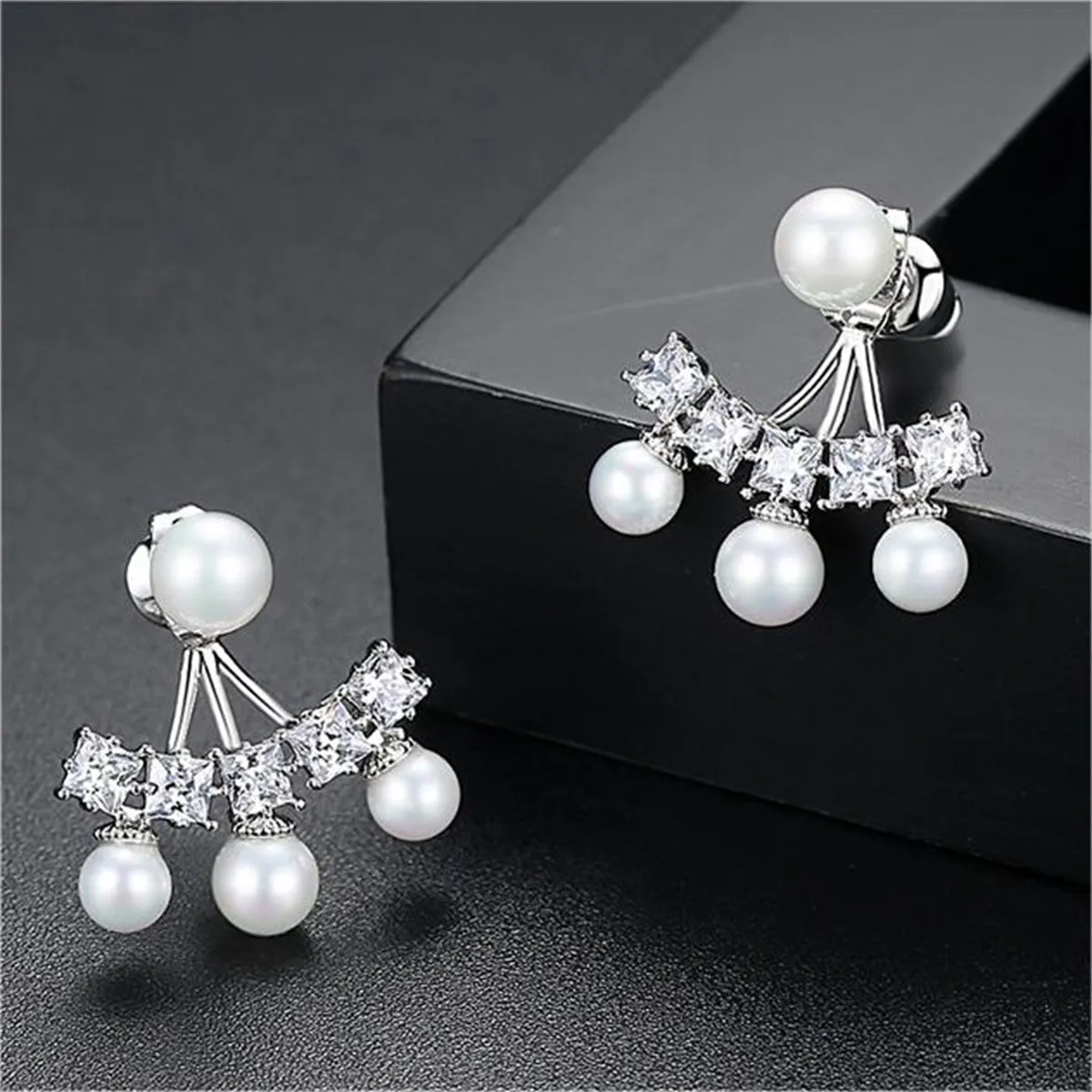 Crystal & Pearl Ear Jackets