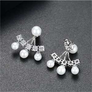 Crystal & Pearl Ear Jackets