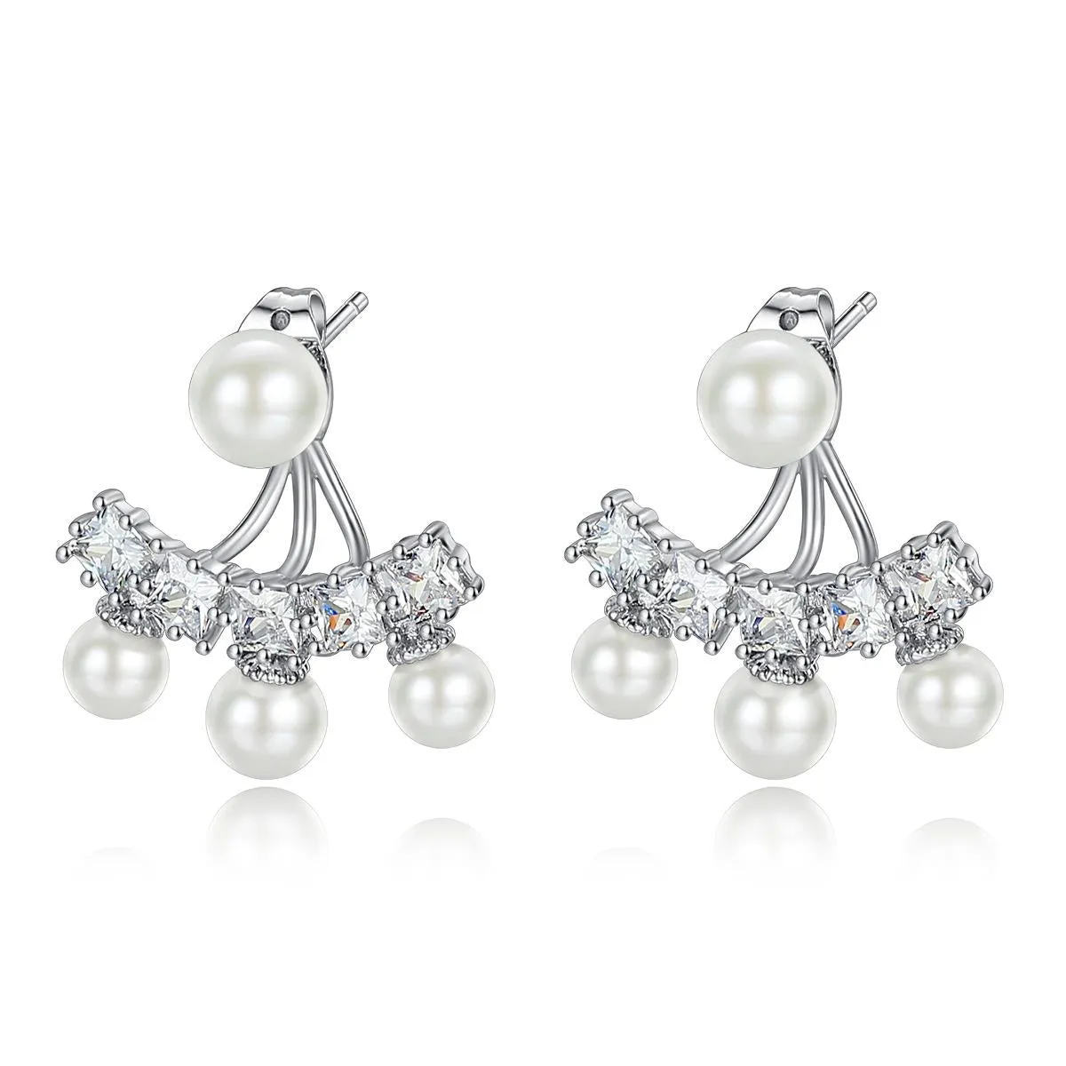 Crystal & Pearl Ear Jackets