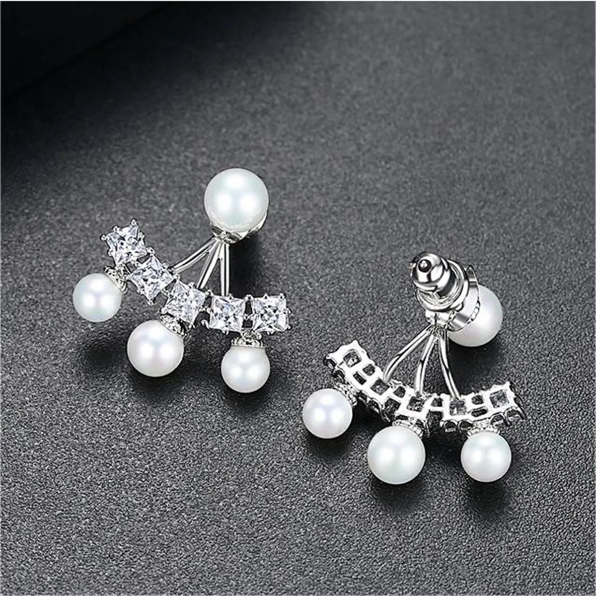 Crystal & Pearl Ear Jackets