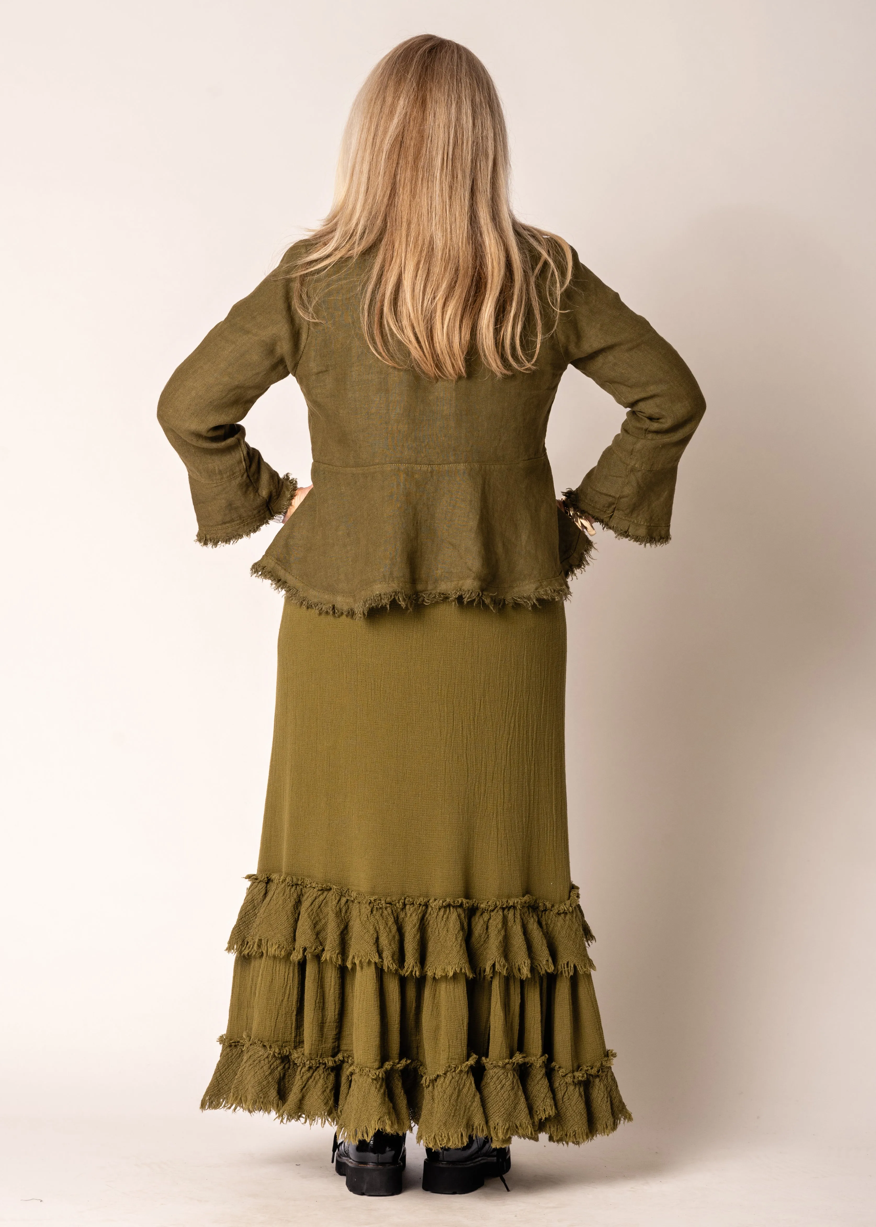 Dayma Skirt in Green Olive