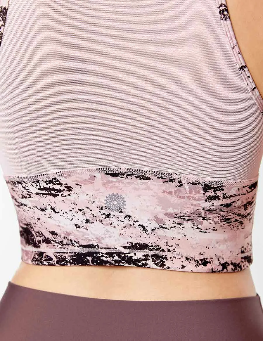 easyoga LA-VEDA Noble Cropped Tank1 - FC5 Mottled Pink