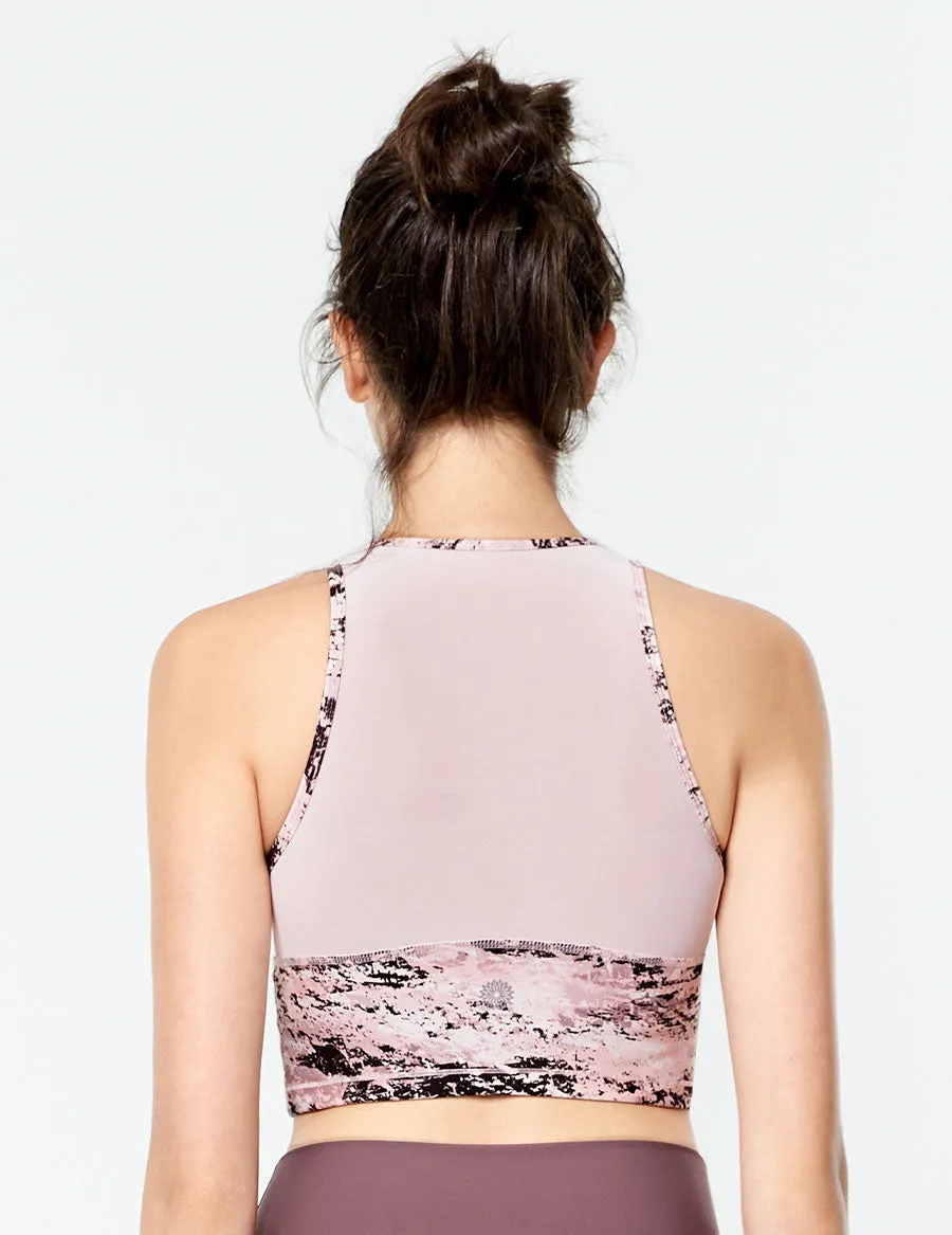 easyoga LA-VEDA Noble Cropped Tank1 - FC5 Mottled Pink