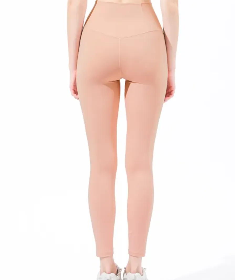 easyoga LA-VEDA Ribbing Tights - R29 Smoky Pink