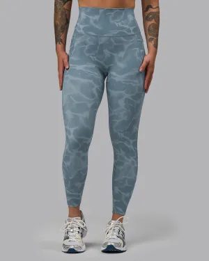Elixir 7/8 Length Tights With Pockets - Tranquil-Elemental Blue