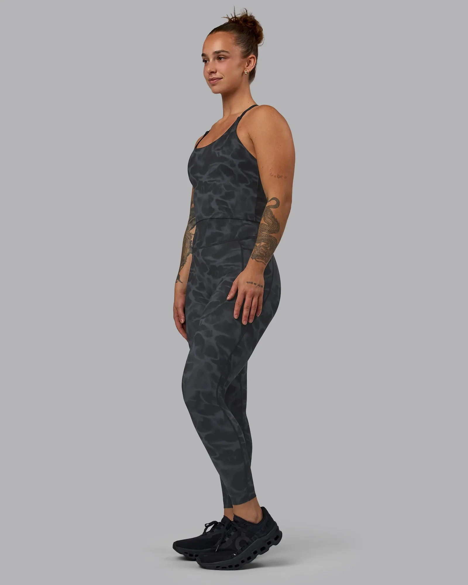 Elixir Full Length Tights With Pockets - Tranquil-Black