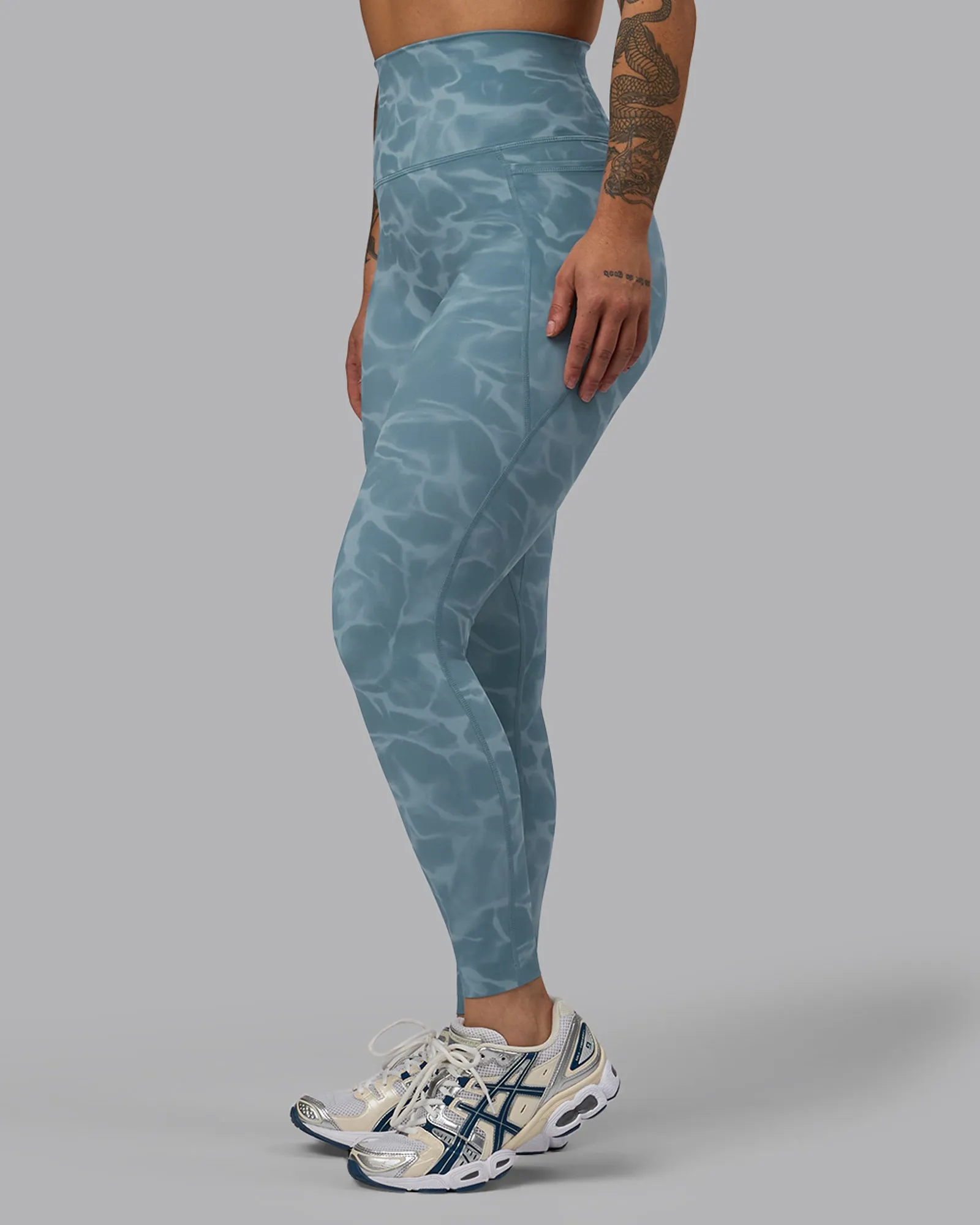 Elixir Full Length Tights With Pockets - Tranquil-Elemental Blue