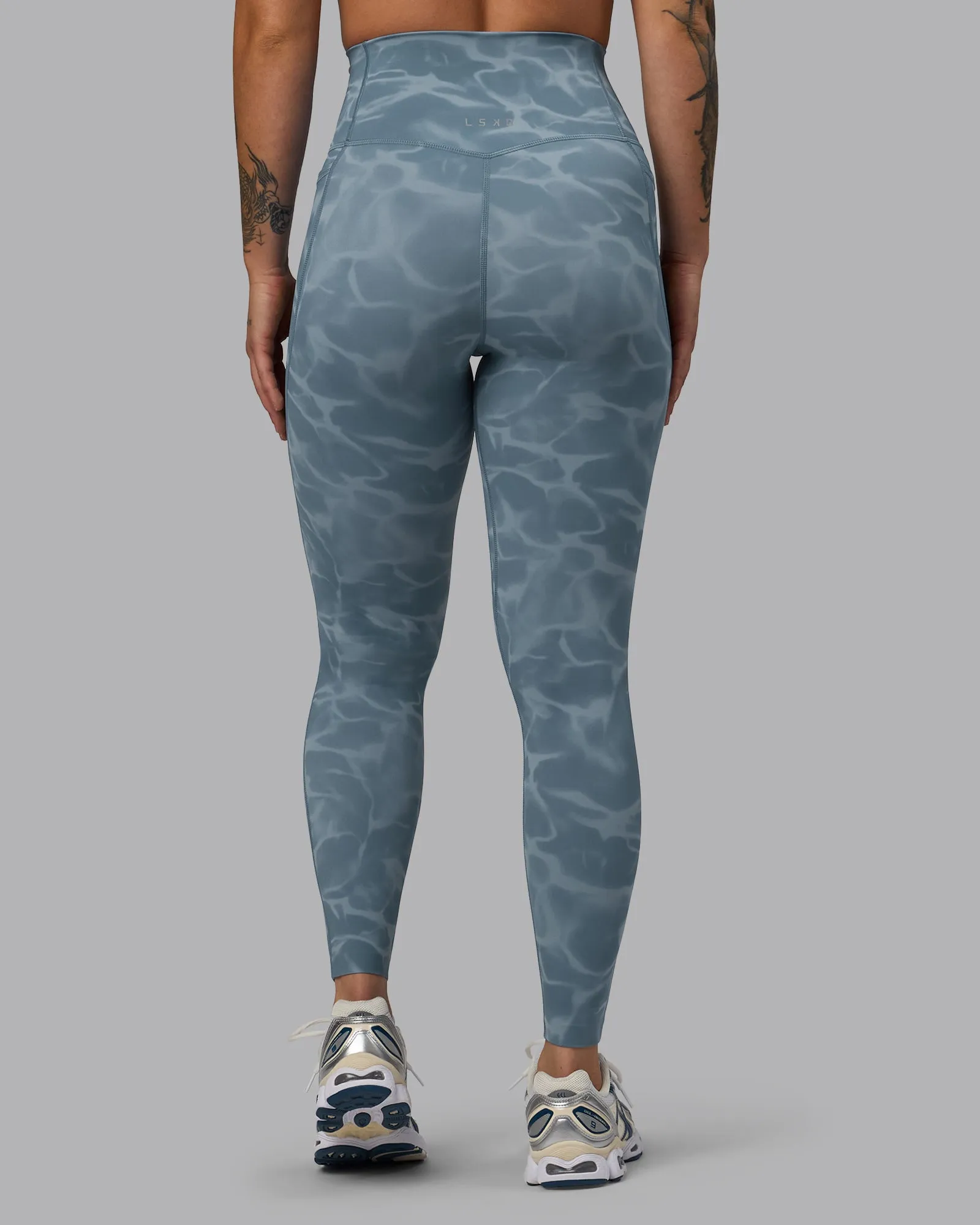 Elixir Full Length Tights With Pockets - Tranquil-Elemental Blue