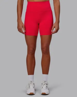 Elixir Mid Short Tight With Pockets - Scarlet