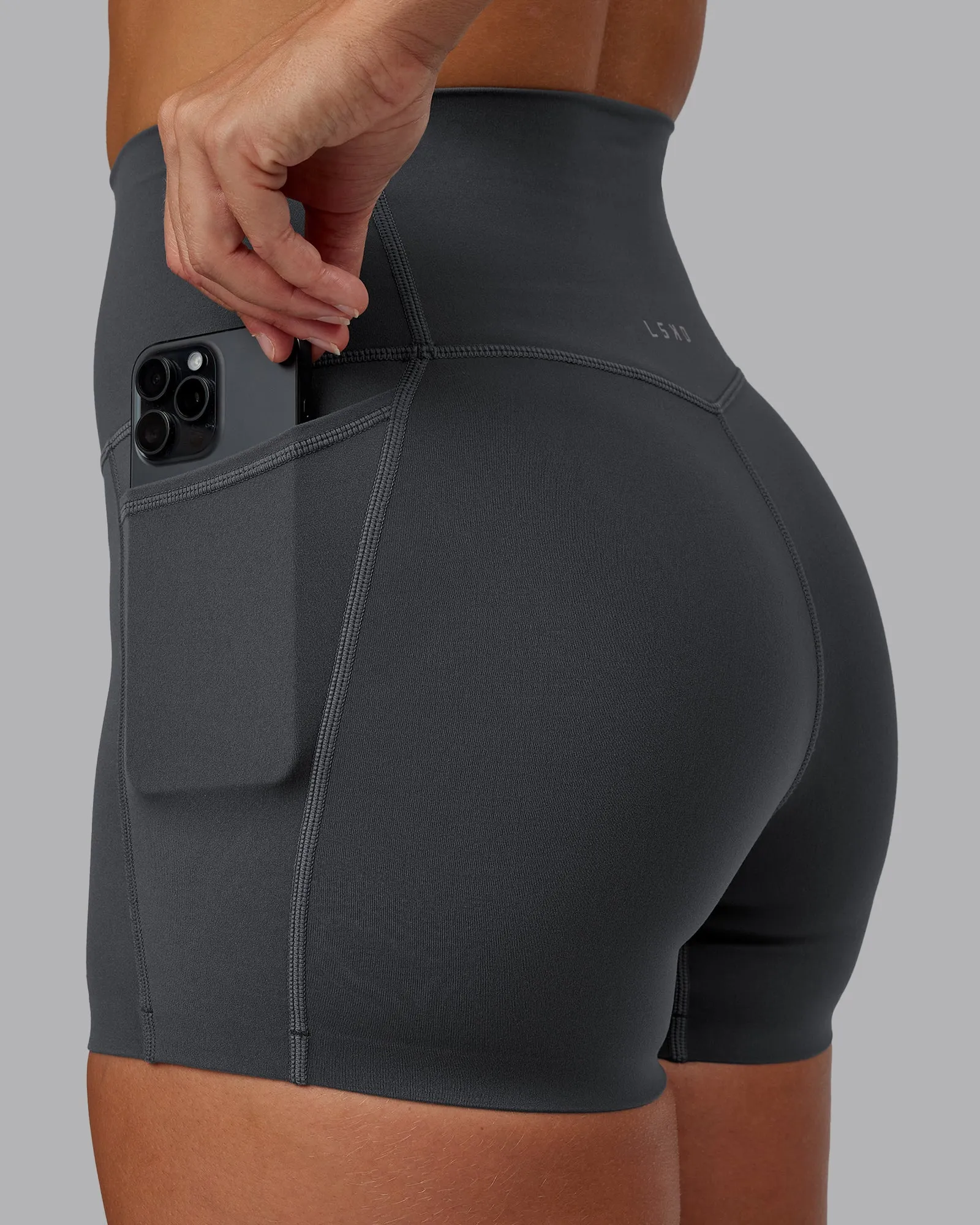 Elixir X-Short Tights With Pockets - Dark Storm