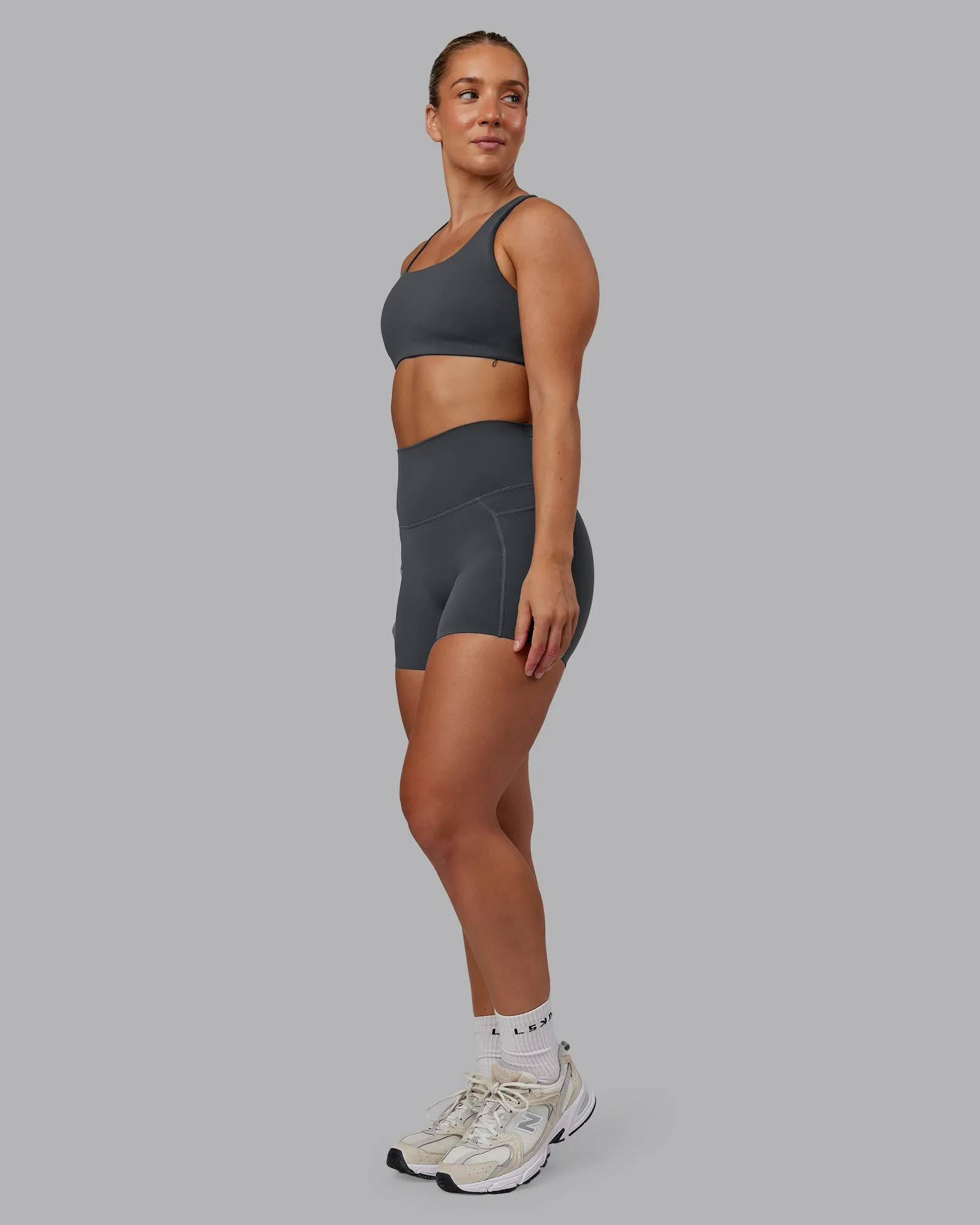 Elixir X-Short Tights With Pockets - Dark Storm