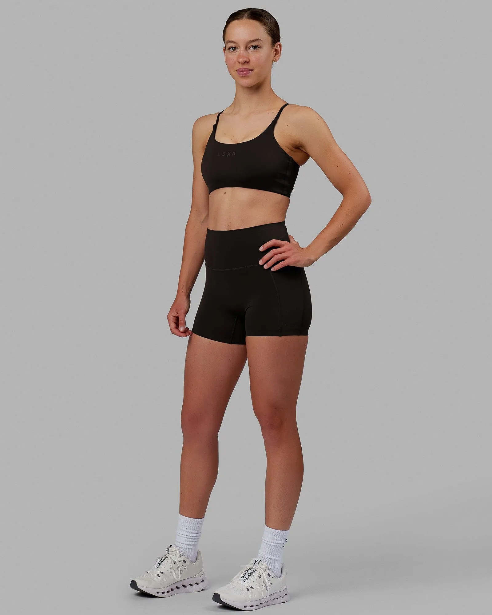 Elixir X-Short Tights With Pockets - Dark Walnut