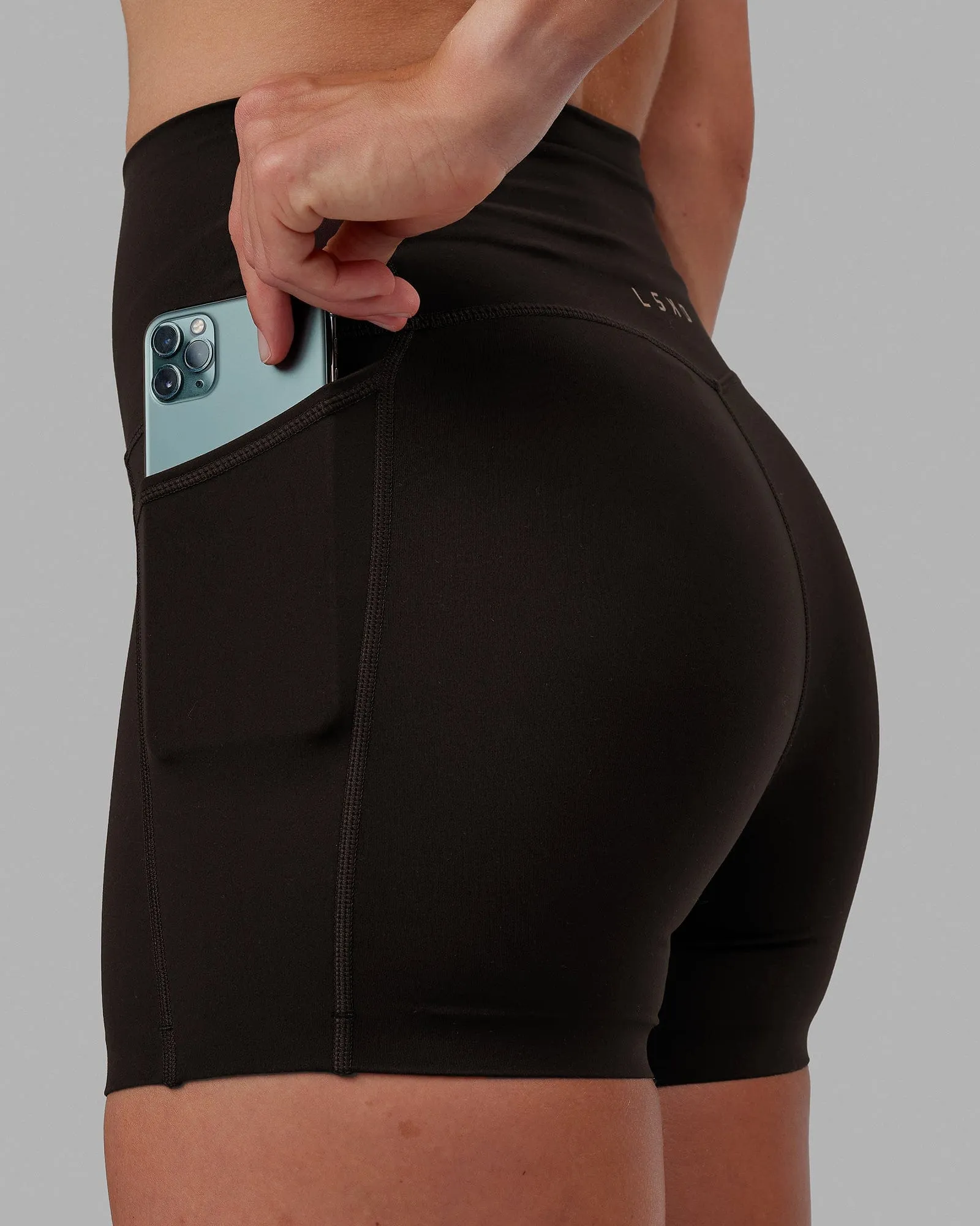 Elixir X-Short Tights With Pockets - Dark Walnut