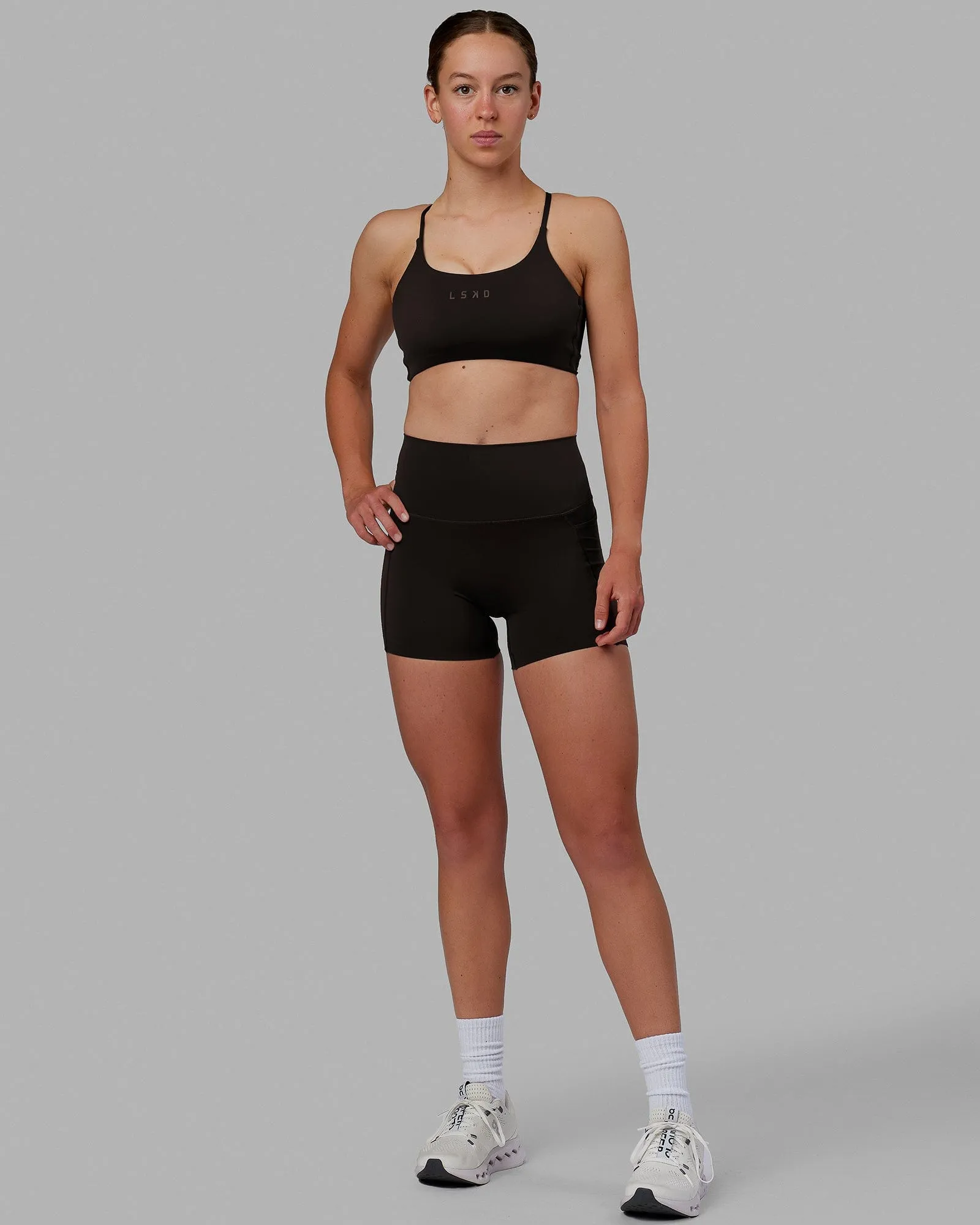 Elixir X-Short Tights With Pockets - Dark Walnut