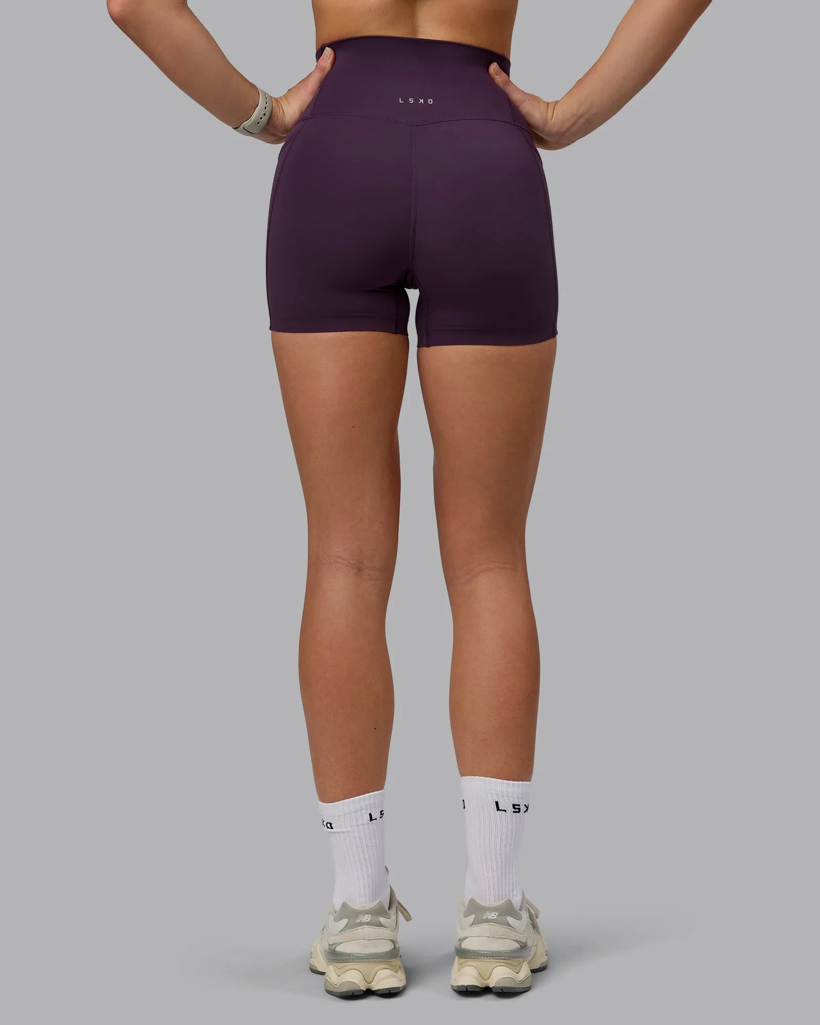 Elixir X-Short Tights With Pockets - Midnight Plum