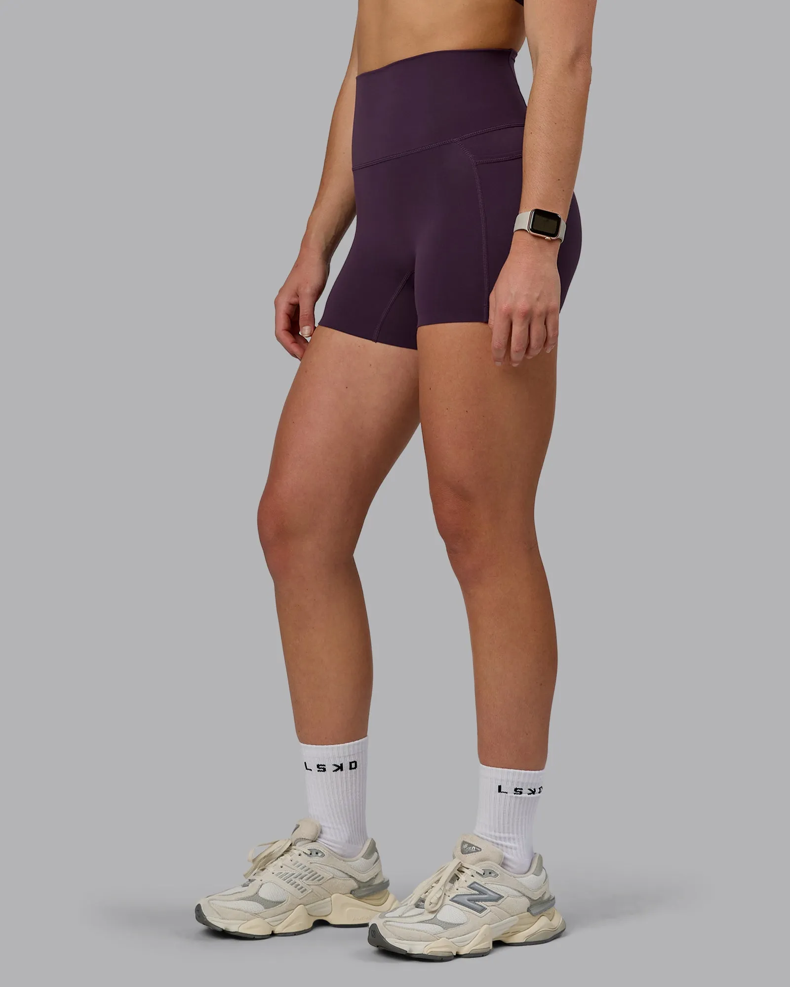 Elixir X-Short Tights With Pockets - Midnight Plum